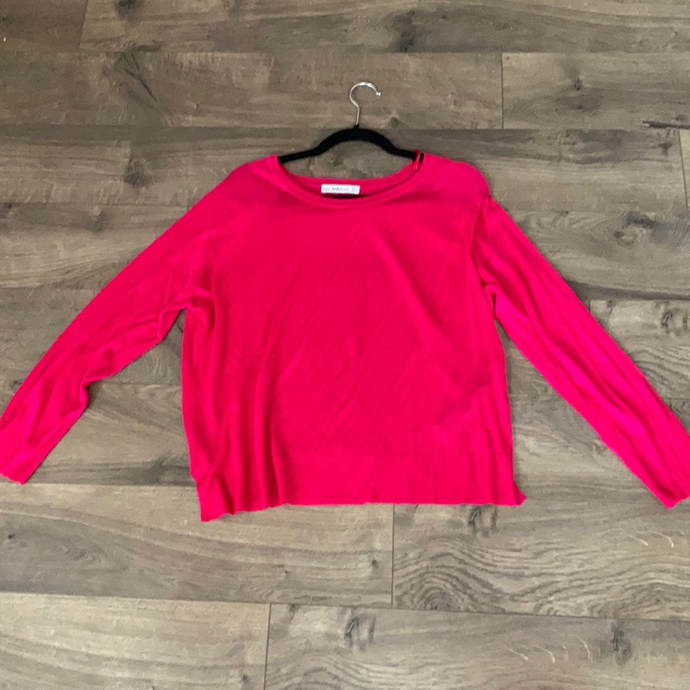 Zara cute pink knit! Long sleeve